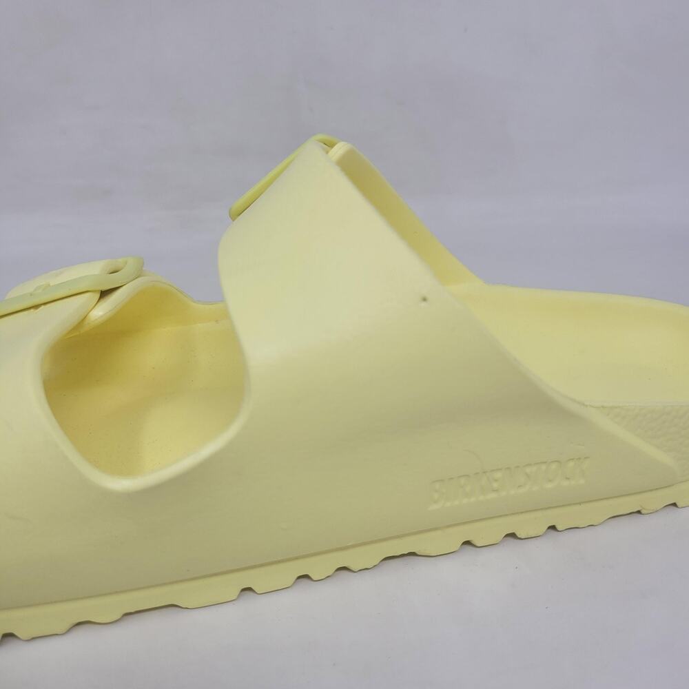 Birkenstock Arizona Sandals Womens EU41 US10.5 Yellow Rubber EVA Slides Slip On - Picture 10 of 13